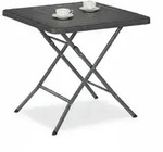 Relaxdays Gartentisch Holz-Optik, quadratisch, HBT: 74x78x78 cm, Balkontisch,