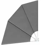 vidaXL Balkon Sichtschutz 115 x 115 cm Polyester Hellgrau