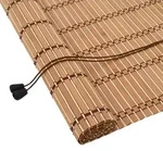vidaXL Rollo mit Vorh&auml;ngen Natur 120 x 160 cm Bambus