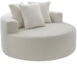 TecTake GmbH tectake Relaxsessel, LOVE, Boucl&eacute;, hochdichter Premiumschaumstoff,
