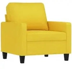 vidaXL Sessel Hellgelb 60 cm Stoff