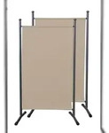 QUICK STAR 2 St&uuml;ck Paravent 1tlg. 180x78cm Beige