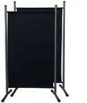 QUICK STAR 2 St&uuml;ck Paravent 1tlg. 180x78cm Schwarz