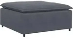 vidaXL Modulares Sofa Fu&szlig;hocker-Modul Dunkelgrau 100x100x48 cm