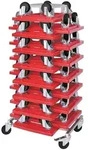 15 Logistikroller f. Beh&auml;lter 600 x 400 mm (250 kg Tragkraft) + Rollerst&auml;nder...