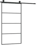 vidaXL Schiebet&uuml;r mit Beschlag 102,5x205 cm ESG-Glas & Aluminium