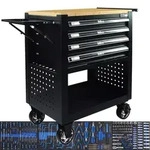 TRUTZHOLM Werkstattwagen Profi Compact best&uuml;ckt 85 x 68 x 46 cm 4 Schubladen...