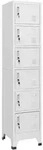 vidaXL Schlie&szlig;fachschrank Hellgrau 38x40x180 cm Stahl