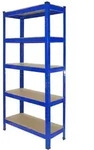 4 x Monster Racking T-Rax 75cm Lagerregal Blau mit Gummihammer