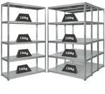 PROREGAL 4x Schwerlastregal Steel Eagle | HxBxT 180x120x40 cm | Fachlast 130kg 
