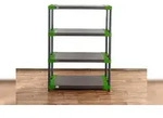 PROREGAL Kunststoffregal GREY BEAR Low, HxBxT 138x100x46cm, Fachlast 120kg,