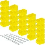 25 Sichtlagerboxen LB4, gelb, Inhalt 2,9 Liter, LxBxH 235 x 145 x 125 mm, inkl....