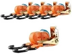 Baumarktplus 5x Spanngurt 2-tlg Profi Ratschen Zurrgurt 5m 8 t Orange