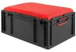 PROREGAL Eurobox NextGen Seat Box Rot, HxBxT 26,5x40x60cm, 44 Liter, Griffe