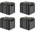 PROREGAL SparSet 4x Eurobox NextGen Seat Box Camouflage, HxBxT 36,5x30x40cm, 30
