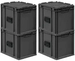 PROREGAL SuperSparSet 4x Eurobox NextGen Portable, HxBxT 33,5x30x40cm, 30 Liter,