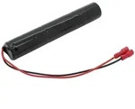 AccuCell Notleuchtenakku NiMH 3,6V 4000mAh L1x3 Baby C mit Kabel und Faston-Buchsen
