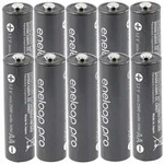 10 Panasonic eneloop Pro NiMH Akku, AA Mignon, 2500mAh mit extrastarker...