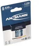 Ansmann NiMH Akku Micro, AAA, LR03, 1,2 Volt mit 1100mAh im 4er Pack