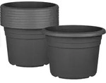 BigDean 9X Blumentopf &Oslash; 30 cm Farbe Anthrazit Kunststoff Pflanztopf...