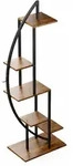 DanDiBo Blumenregal indoor 160 cm Hoch Metall Schwarz Halbrund 96645...