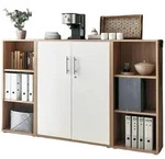 moebel-dich-auf Aktenschrank TABOR 2 in Eiche Sonoma / wei&szlig; matt, Schrankwand,