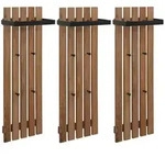 MCA 3er-Set Garderobenpaneel HWC-P57, Wandgarderobe Garderobenleiste...