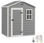 Outsunny-Ger&auml;tehaus-182L x 121B x 200H cm-Grau