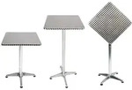 Mojawo Bistrostehtisch Aluminium 60x60cm H70/110cm H&ouml;henverstellbar klappbar