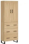 vidaXL Highboard Sonoma-Eiche 69,5x34x180 cm Holzwerkstoff 3199772