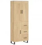 vidaXL Highboard Sonoma-Eiche 69,5x34x180 cm Holzwerkstoff 3199836