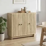 vidaXL Sideboard Sonoma-Eiche 89 x 34,5 x 80 cm Holzwerkstoff