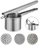 Gravidus Edelstahl Kartoffelpresse Sp&auml;tzlepresse 3 Locheins&auml;tze