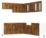 vidaXL 11-tlg. K&uuml;chenschrank-Set Kalmar R&auml;uchereiche Holzwerkstoff