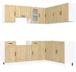 vidaXL 11-tlg. K&uuml;chenschrank-Set Lucca Sonoma-Eiche Holzwerkstoff