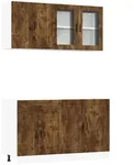 vidaXL 4-tlg. K&uuml;chenschrank-Set Porto R&auml;uchereiche Holzwerkstoff
