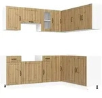 vidaXL 11-tlg. K&uuml;chenschrank-Set Lucca Artisan-Eiche Holzwerkstoff