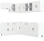 vidaXL 11-tlg. K&uuml;chenschrank-Set Lucca Wei&szlig; Holzwerkstoff