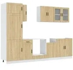 vidaXL 8-tlg. K&uuml;chenschrank-Set Porto Sonoma-Eiche Holzwerkstoff