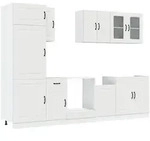 vidaXL 8-tlg. K&uuml;chenschrank-Set Kalmar Wei&szlig; Holzwerkstoff