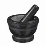 Relaxdays Granit M&ouml;rser mit St&ouml;&szlig;el, robust & langlebig, Gew&uuml;rze, Kr&auml;uter,