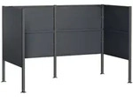vidaXL M&uuml;lltonnen-Sichtschutz 167 x 85 x 113 cm Stahl Anthrazit