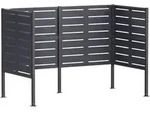 vidaXL M&uuml;lltonnen-Sichtschutz 167 x 85 x 113 cm Stahl Anthrazit