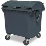 BRB M&uuml;llcontainer/Gro&szlig;m&uuml;llbeh&auml;lter 1100 Liter, nach EN 840, Runddeckel, mit