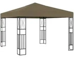 vidaXL Pavillon 3x3 m Taupe Stoff