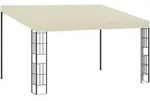 vidaXL Wand-Pavillon 3x4 m Creme Stoff