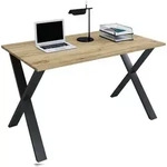 VCM Schreibtisch Lona Schwarz / Honig-Eiche H. 76 x B. 110 x T. 50 cm