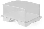 Westmark Butterdose 250g 140x95x76mm Kunststoff wei&szlig;er Boden und klarer Deckel...