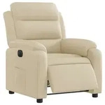 vidaXL Relaxsessel Elektrisch Creme Stoff
