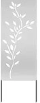 vidaXL Garten dekoratives Panel Silber 50 x 140 cm Verzinkter Stahl